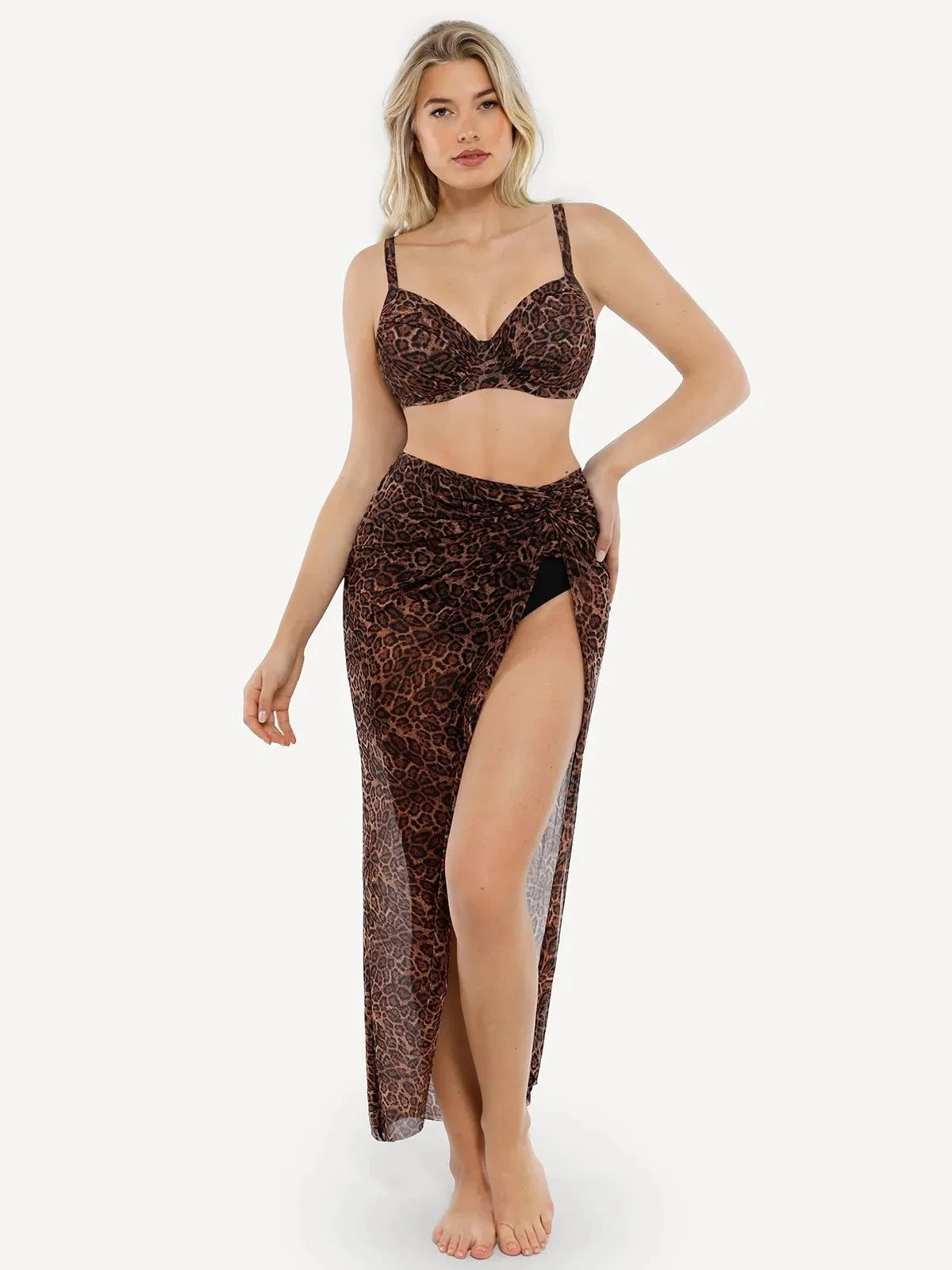Shapewear Halter Tummy Control Swimsuit And Cover-Up Set
