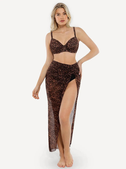 Shapewear Halter Tummy Control Swimsuit And Cover-Up Set
